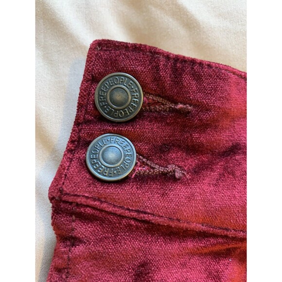 Free People Retro Velvet Mini Kimora Skirt Size 28 Academia Clueless Vampy - Picture 3 of 10